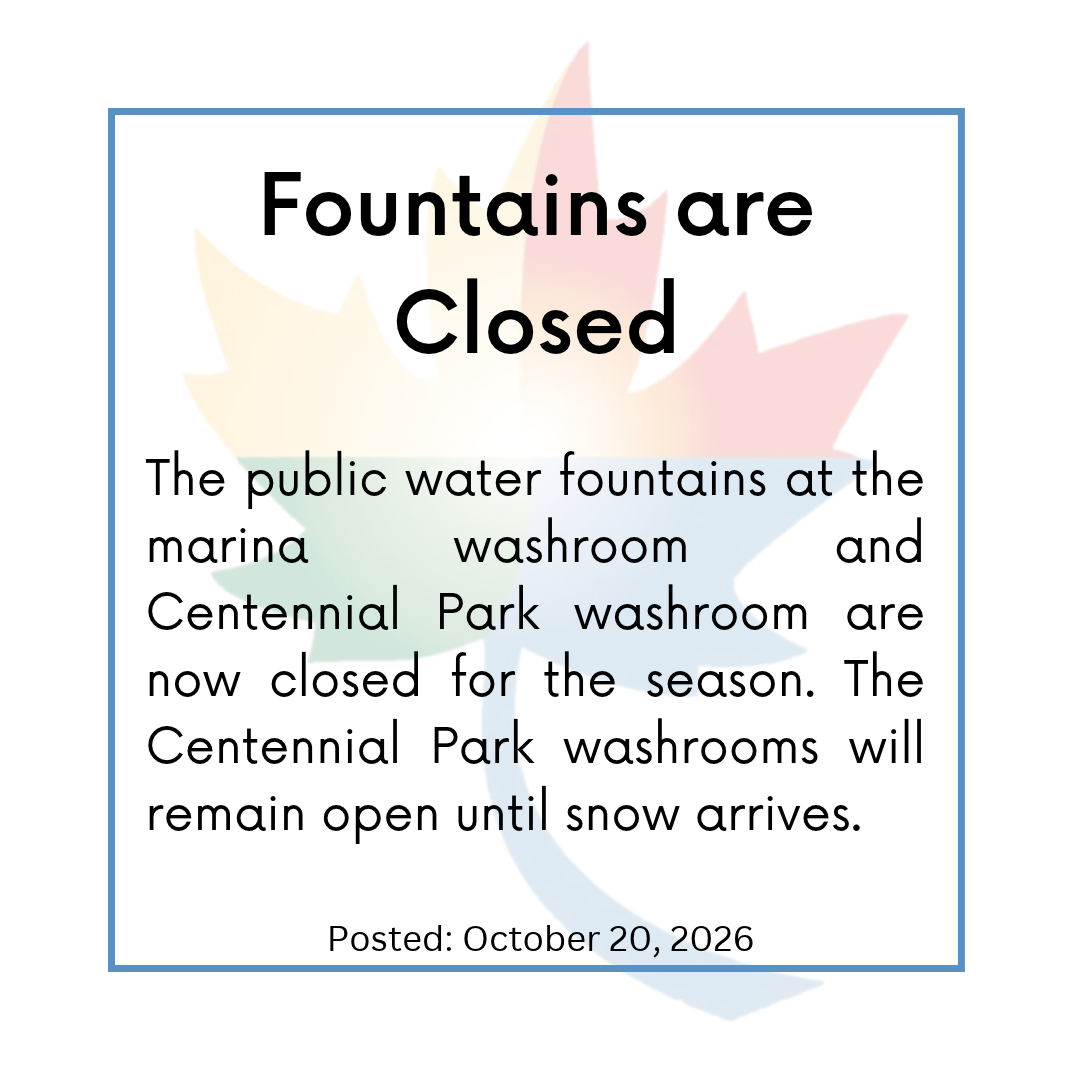 Fountains closed for the season